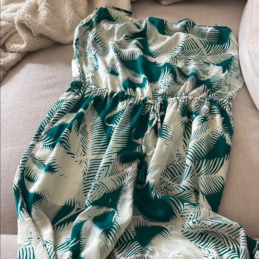 J crew palm print jumpsuit